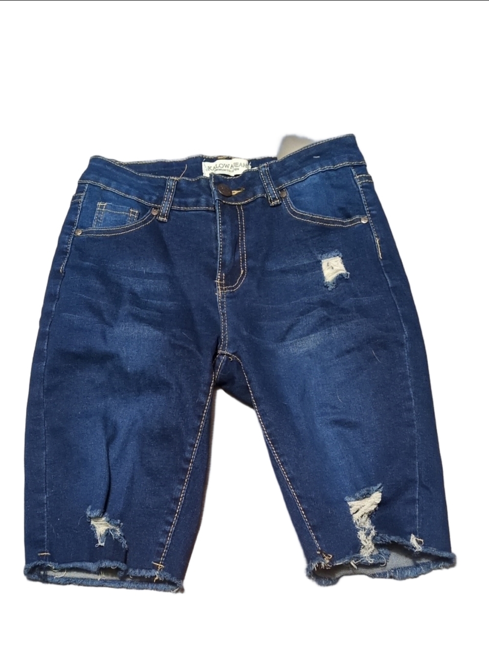 Kalowa Premium Collection Distressed Denim Bermuda Shorts Shorts Size 5
